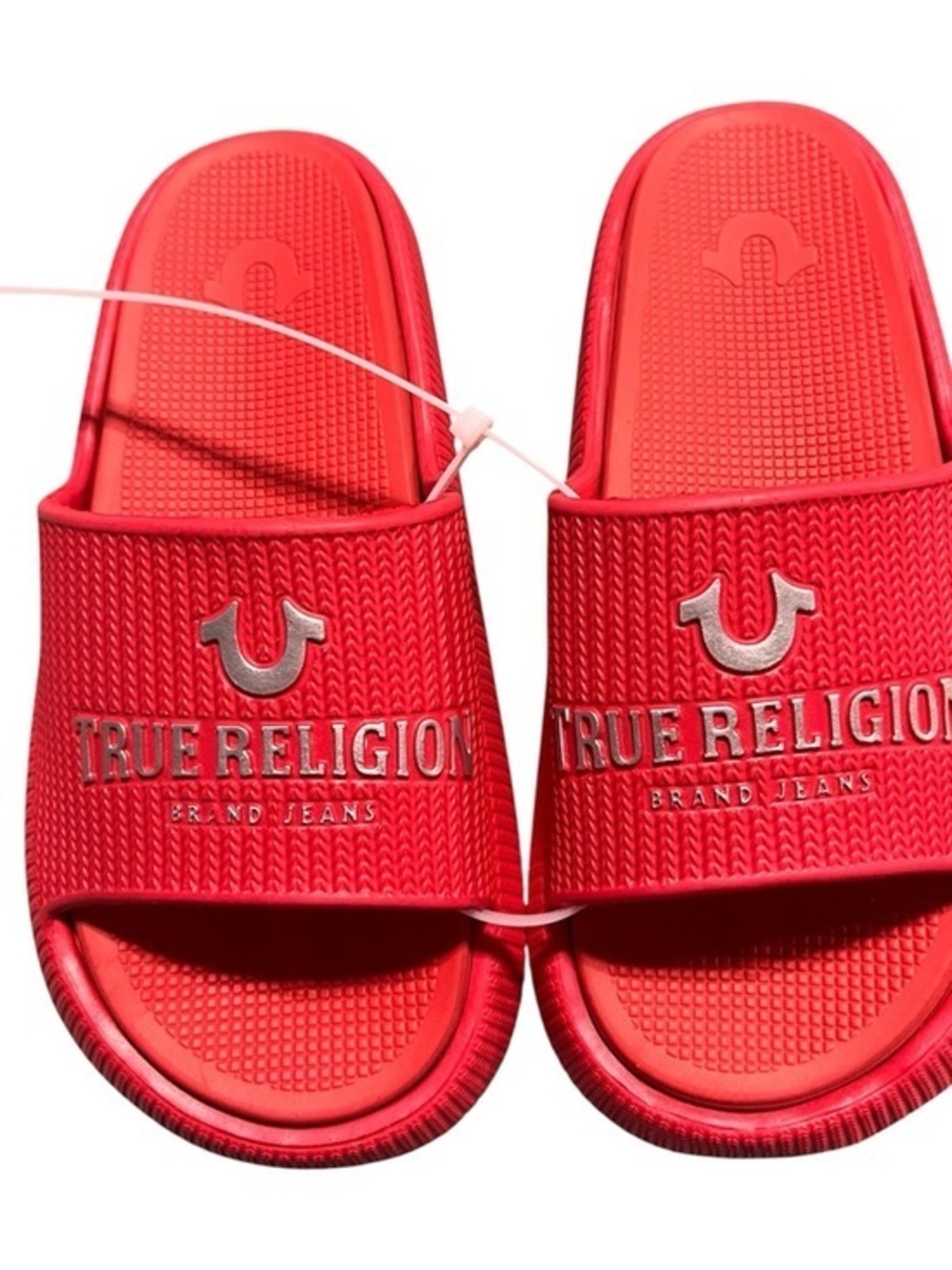 True Religion Kids Red Logo Slide Sandals